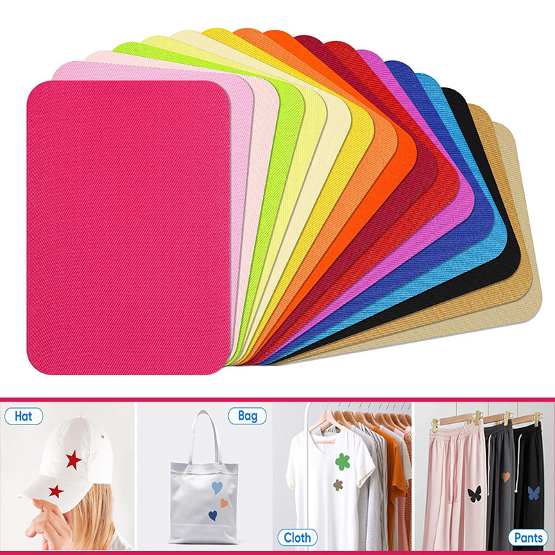 4pcs/Patches for Clothes 12.5x9.5cmSewing cloth Repair Self Adhesive Patches Iron on Down Jackets Clothes DIY Jean Repair Decor