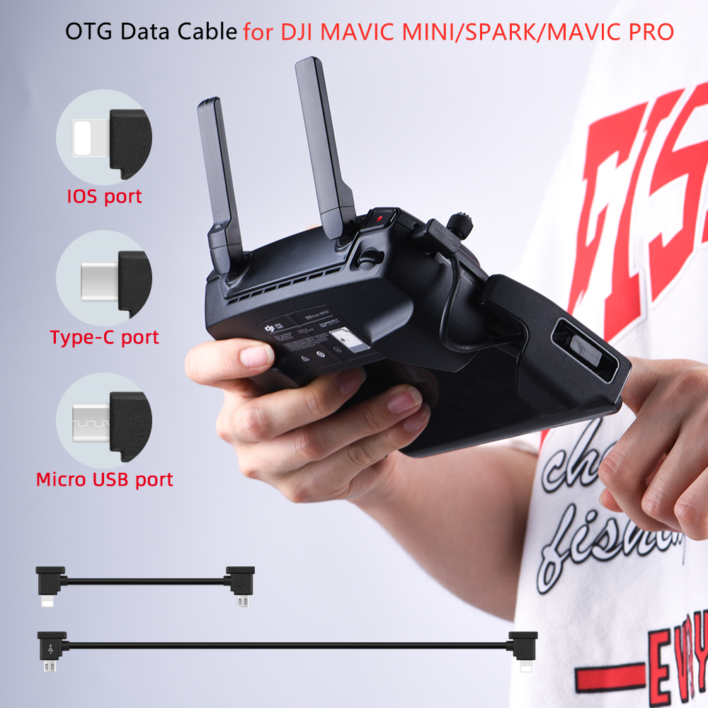 Câble de données OTG pour Drone DJI MAVIC MINI/SPARK/MAVIC PRO, télécommande, téléphone, tablette, iPhone, iPad, Samsung