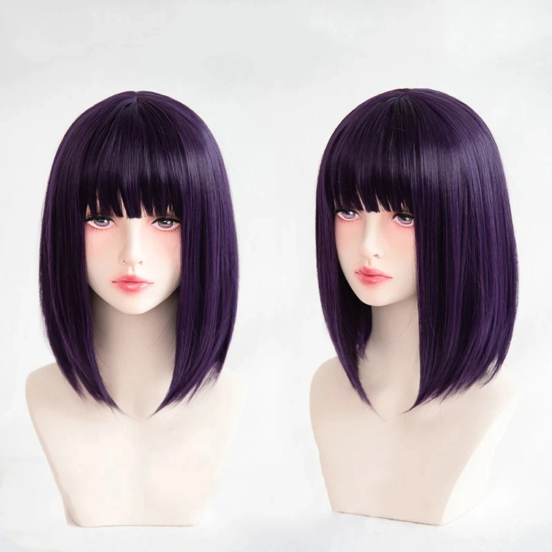 Anime Darling Marin Kitagawa Kuroe Shizuku peruka do cosplay fioletowe krótkie żaroodporne syntetyczne peruki do włosów