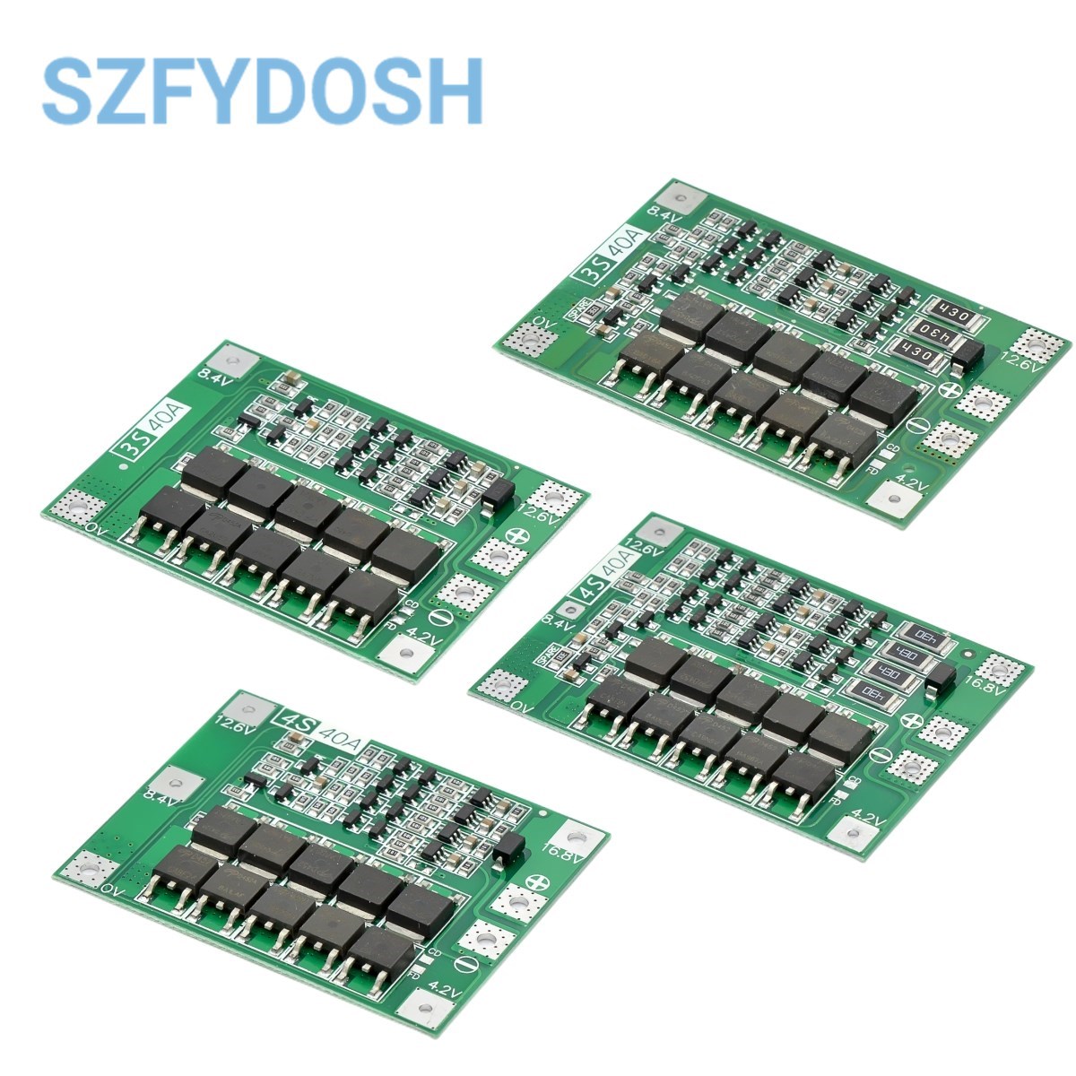 Placa de proteção do carregador de bateria de lítio li-ion 3s/4S 40a 60a 18650 bms para motor de perfuração 11.1v 12.6v/14.8v 16.8v melhorar/equilíbrio