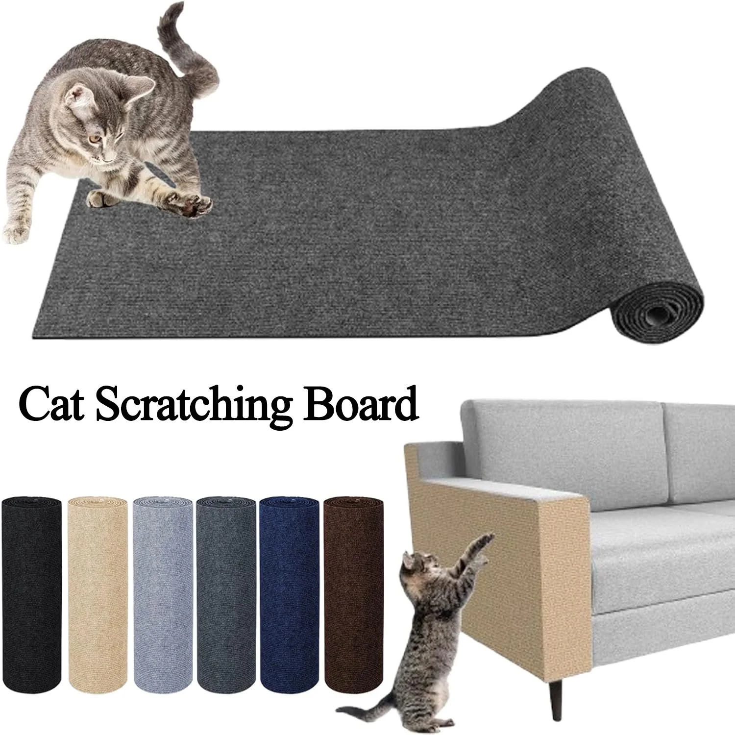 Zuschneidbare Katzenkratzmatte, selbstklebende Teppichmatte, Anti-Katzenkratzer, Möbel, Couch, Ecke, Innensofa, Wandschutz