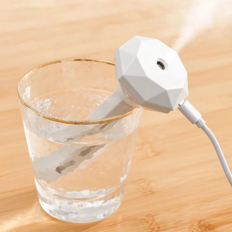 เครื่องเพิ่มความชื้นในอากาศแบบอัลตราโซนิก USB ขนาดเล็ก สำหรับบ้าน รถยนต์ เครื่องฟอกอากาศ กระจายกลิ่นหอม สร้างละอองประจุลบ พร้อมไฟ LED โรแมนติก เครื่องเพิ่มความชื้นแบบพกพา