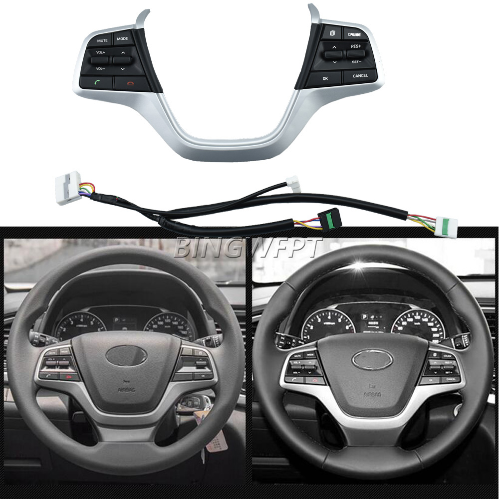 Pulsanti Bluetooth per volante Cruise Control di alta qualità per Hyundai Elantra AD Solaris 1.6L 2017 2018 2019