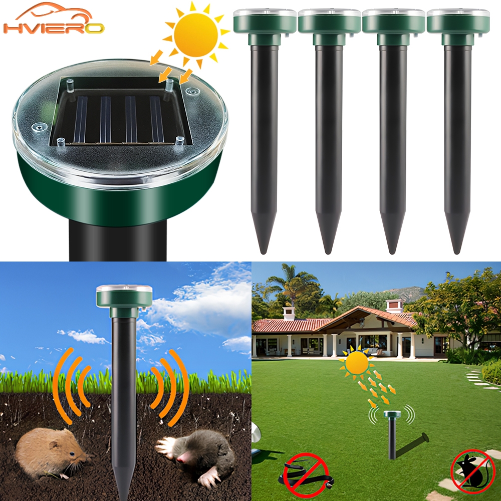1/2/4/8 พลังงานแสงอาทิตย์ Ultrasonic Sonic Mole Pest Rodent Repeller Repellent Yard โคมไฟกลางแจ้ง Backyard Farmland แผ่น Repeller