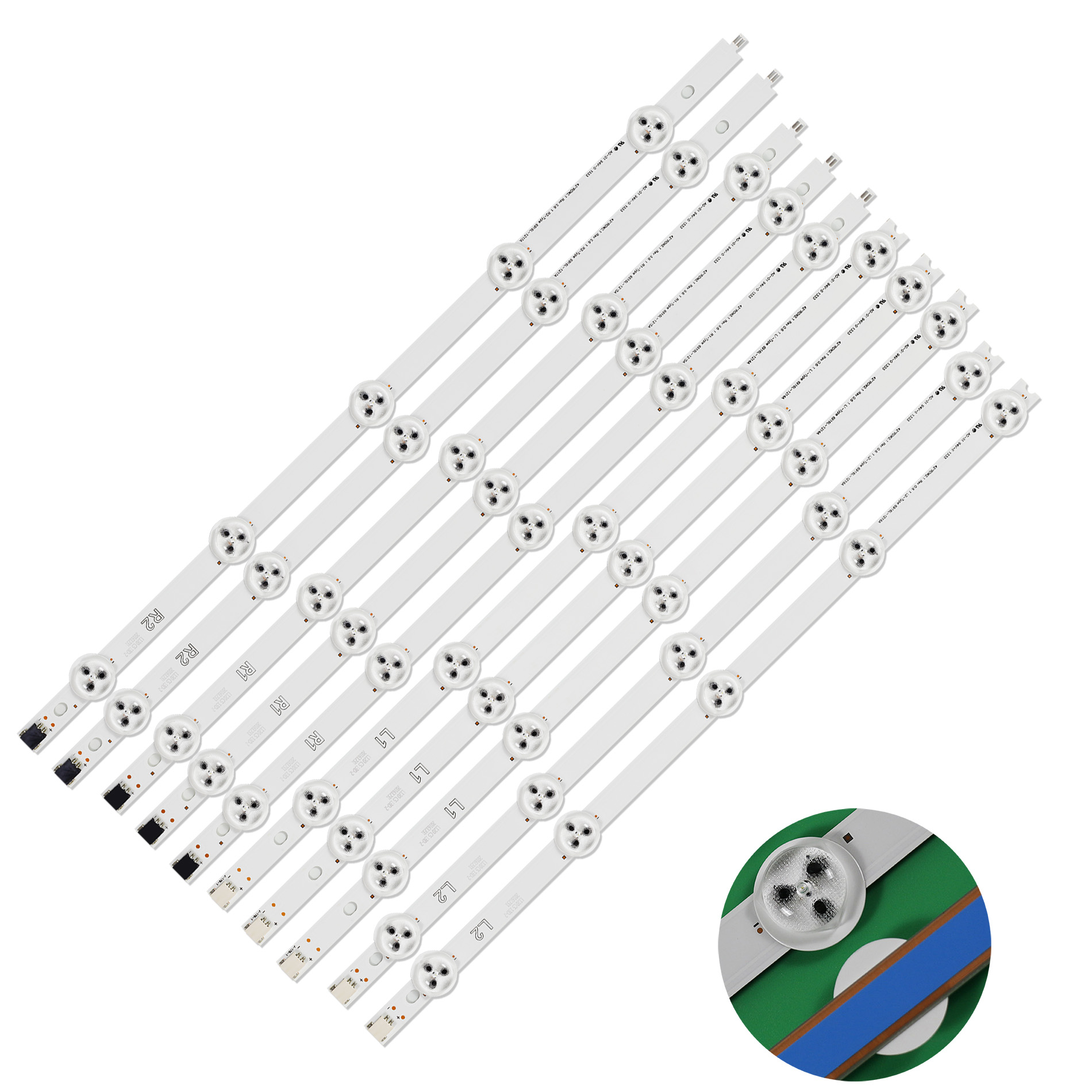 Tira de LED para iluminación trasera para TV de 42 pulgadas ROW2.1 42LN5400 42LN542V 42LN575S 42LA615 6916L-1412A 6916L-1413A 6916L-1414A 6916L-1415A