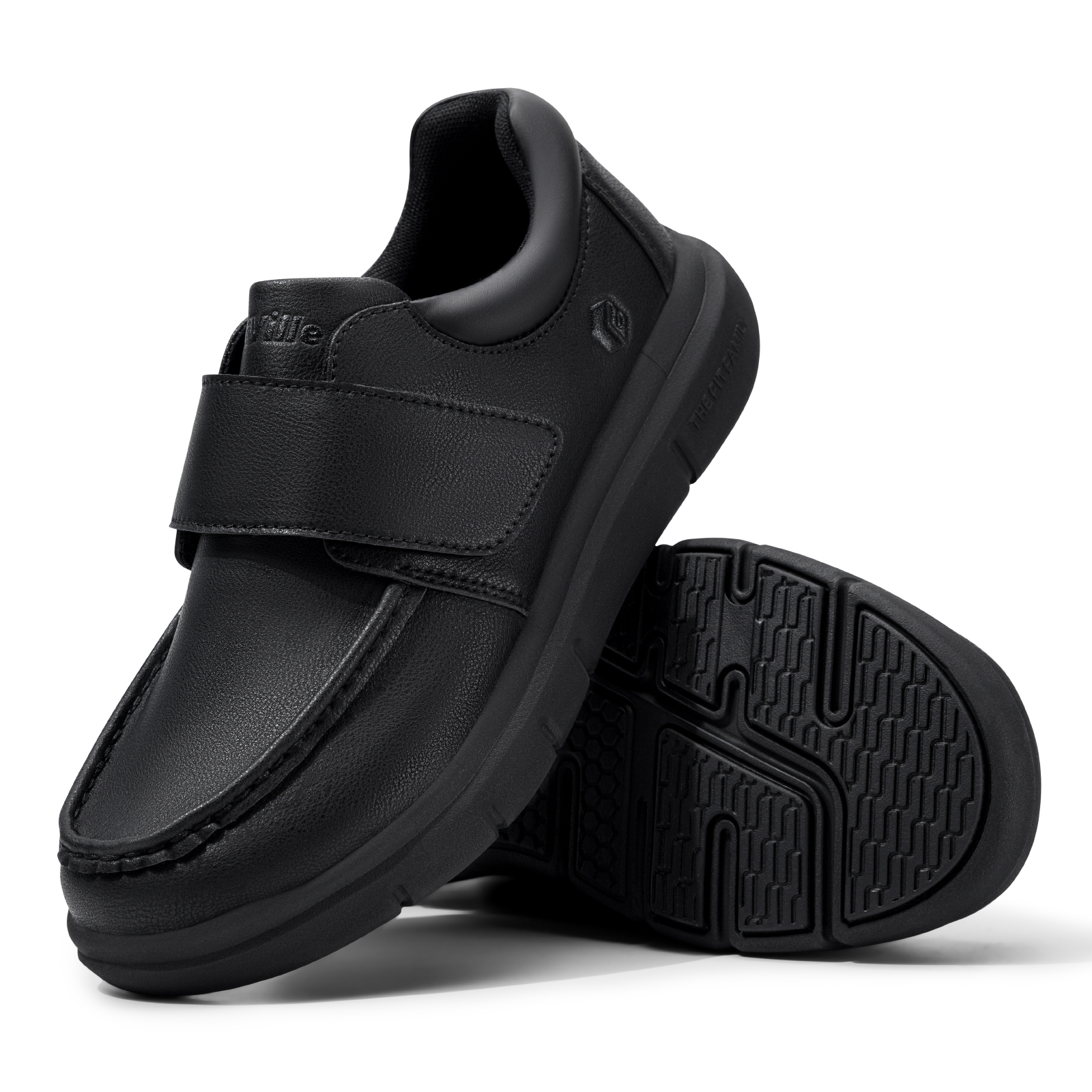 FitVille-Chaussures en cuir à coupe large pour hommes, chaussures de marche pour diabétiques, chaussures Oxford, chaussures d'affaires formelles, confortables, vêtements toute la journée