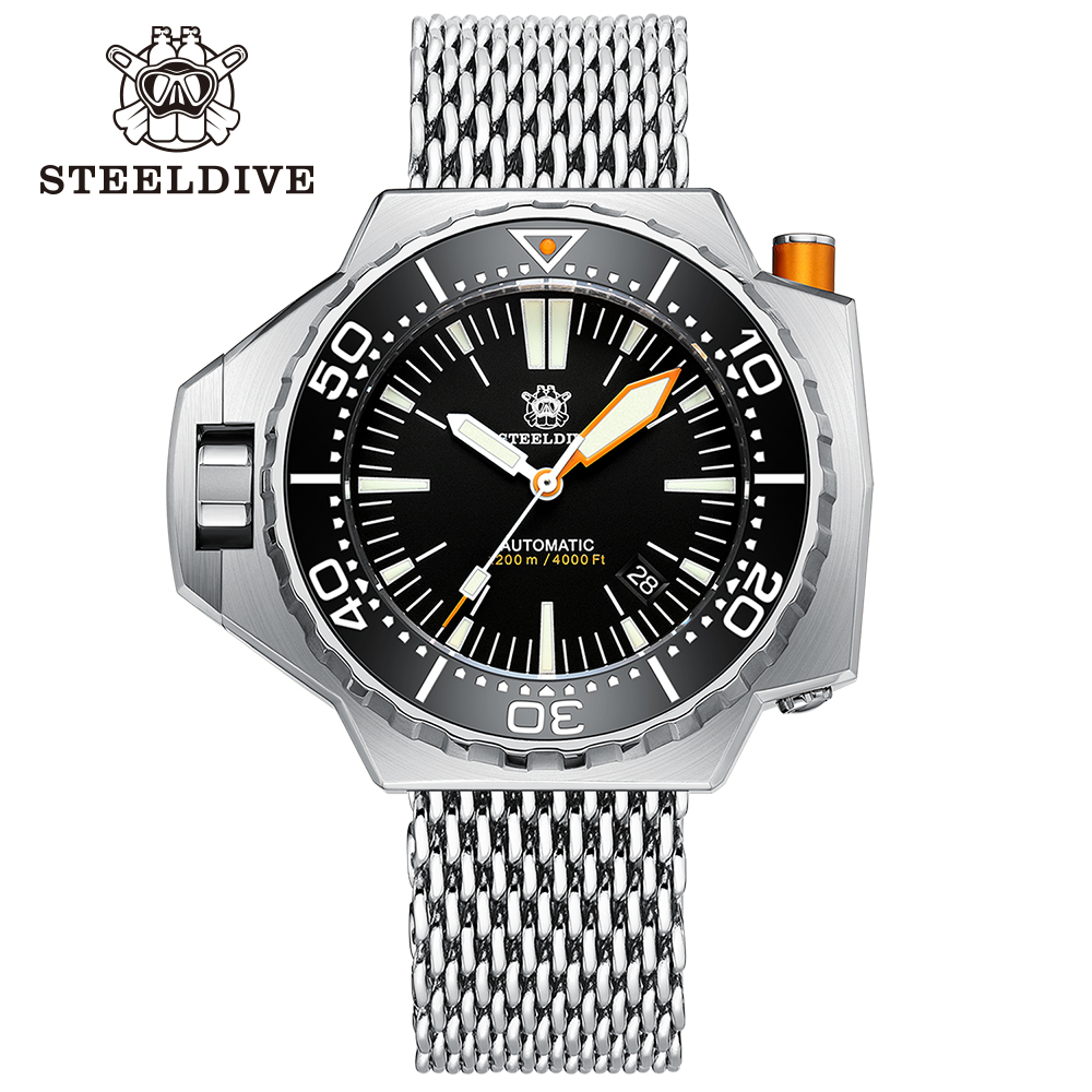 2025 New Arrival Factory Price Steeldive SD1969 1200M Waterproof NH35 Automatic Sapphire Glass Bi-Direction Bezel Dive Watch