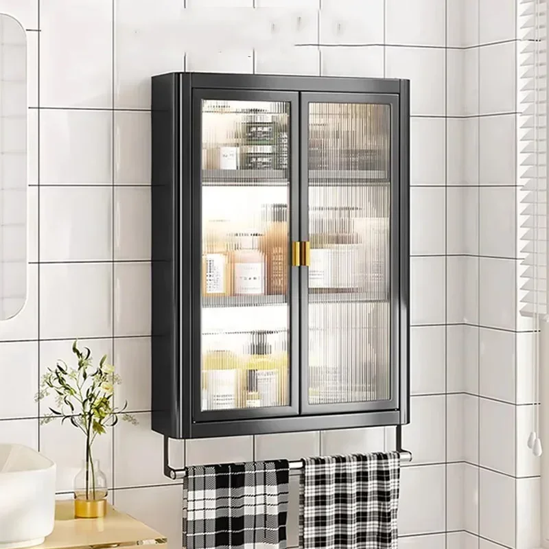 Accesorios para gabinete de baño, estantería organizadora, estantes de baño negros, armario pequeño, Mobili Per La Casa, muebles para el hogar