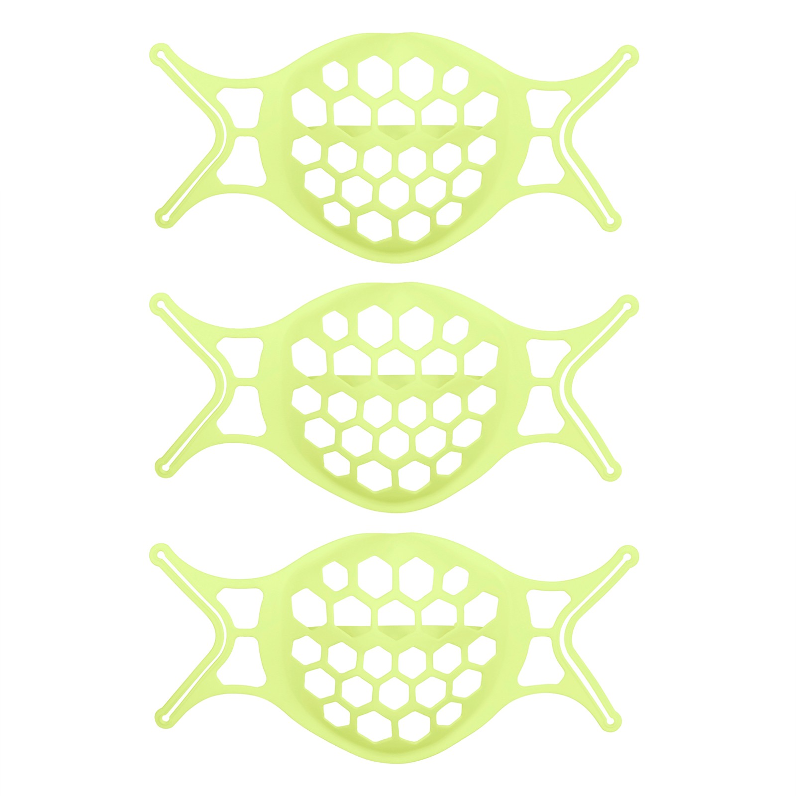 3d silicone máscara titular, 3pcs