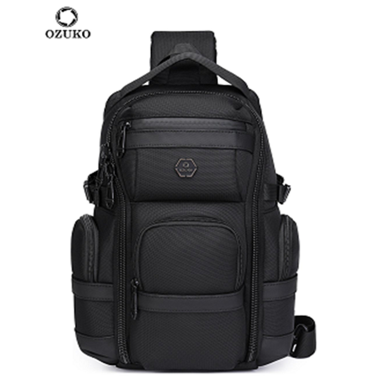 OZUKO, bolso cruzado, bolsos de hombro de gran capacidad para hombre, bolso de pecho impermeable, bandoleras tácticas, deportes al aire libre para hombre