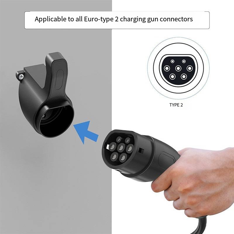 新エネルギー充電パイル固定式ヨーロッパ式ジャベリンホルダーワイヤ充電ガンフックユニバーサル壁掛けブラケットタイプ2