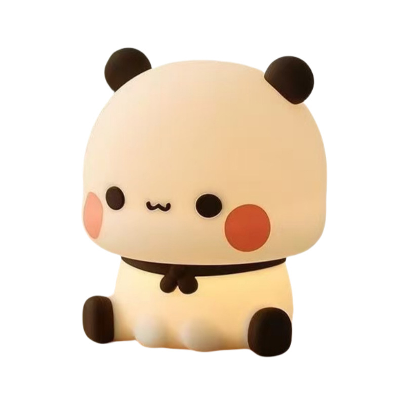 Kawaii Медведь Панда Бубу и Дуду Светодиодный ночник Лампа Милый мультяшный ночник Животное Спальня Декоративные куклы для гостиной Подарки