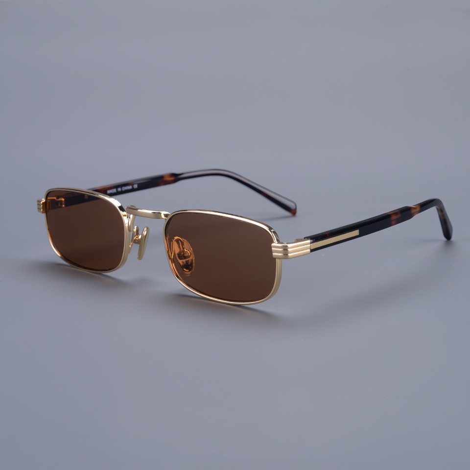 Kleine Quadratische Hochwertige Titan-Acetat Damen-Sonnenbrille Luxus-Marken-Designer Persönlichkeit Retro Outdoor Herren-Sonnenbrille UV400