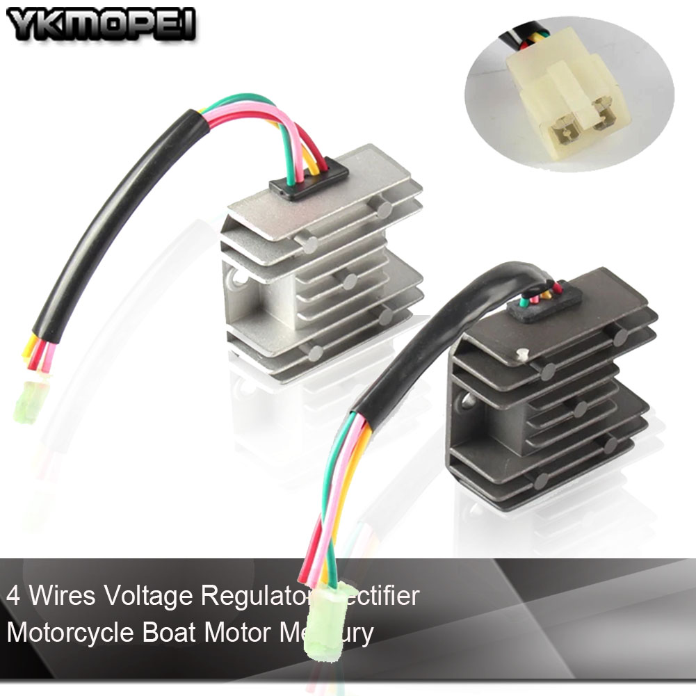 4 przewody napięcia Regulator prostownika motocykl silnik łodzi rtęci ATV GY6 50 150cc skuter motorower JCL NST TAOTAO