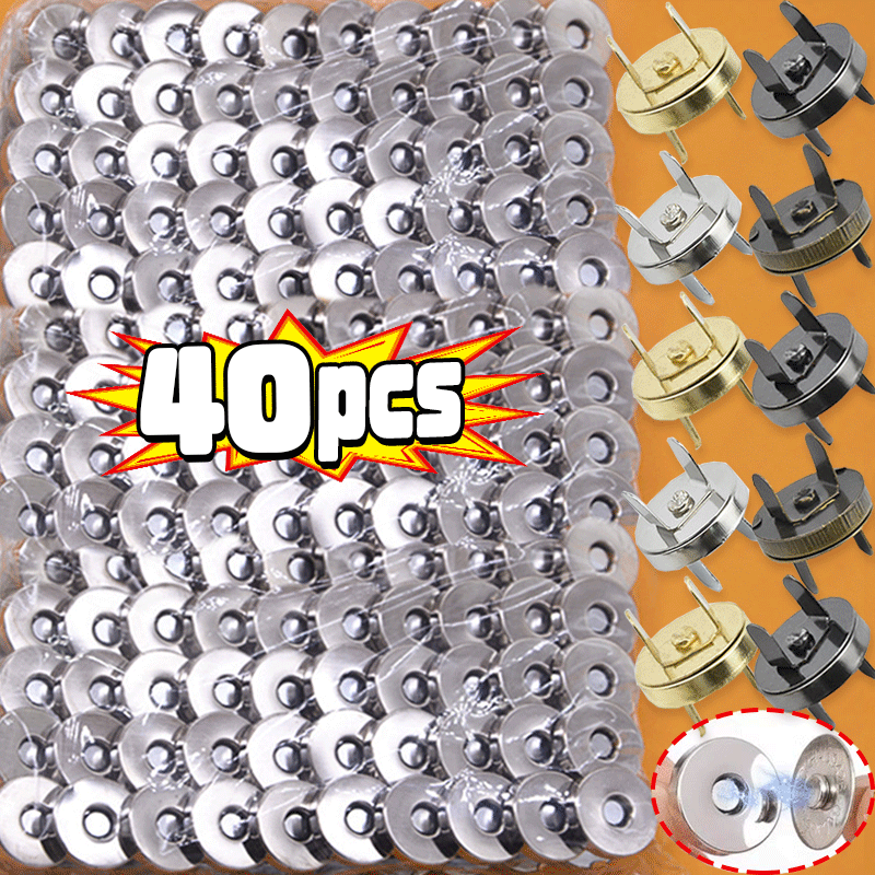 12-40 szt. Niewidoczne magnetyczne zapięcia bez szwów, guziki do torebek, portfeli, płaszczy, torebek, magnetyczne klamry, metalowe elementy do bagażu, akcesoria.