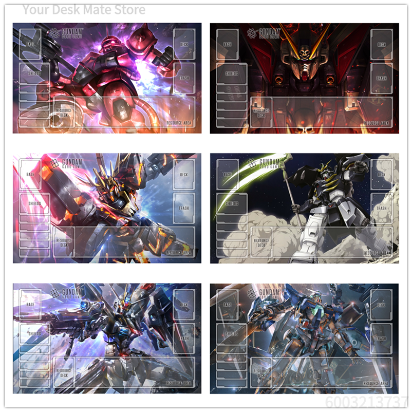 BANDAI Anime Gundam Game GCG DIY Kaart Speelmat Aerial Char Zaku 2 Vrijheid Deathscythe Hobby Collectie Cadeau Speelgoed