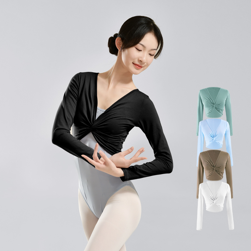 Top da ballo per donna Camicetta da danza classica Cappotti da danza classica moderna Manica lunga Adulti Top da ballo per adolescenti Abiti da balletto