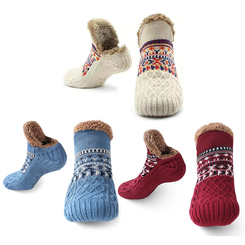 Winter Women Warm Heren Sokken Verdikte Thermische Ski Antislip Voetbal Kousen Indoor Home Floor Slippers Sok Voor Kerst