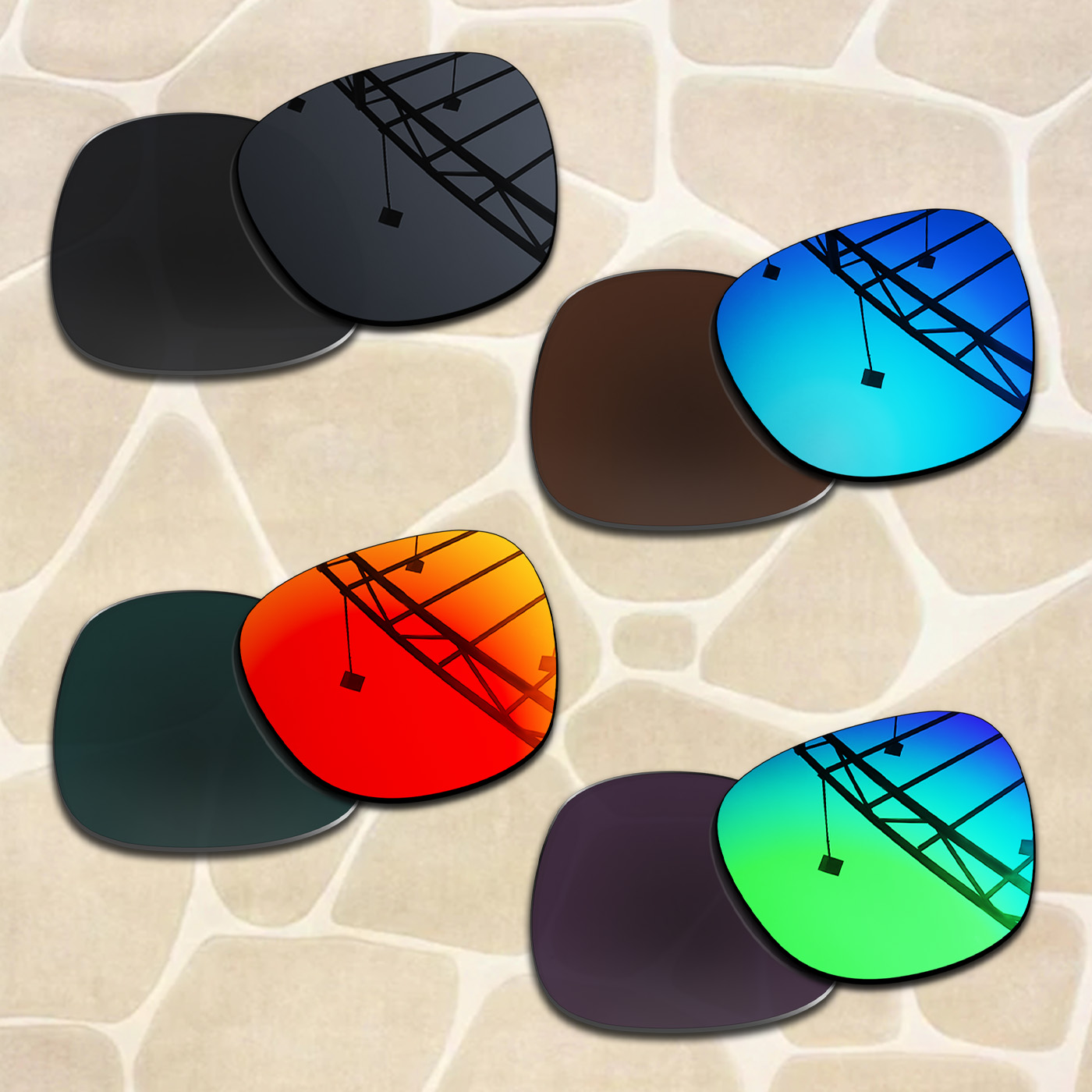 1.5MM POLARIZED Replacement lenses for Meta Wayfarer(Gen2) RW4012 50mm, Anti-Scratch & Impact Resistant