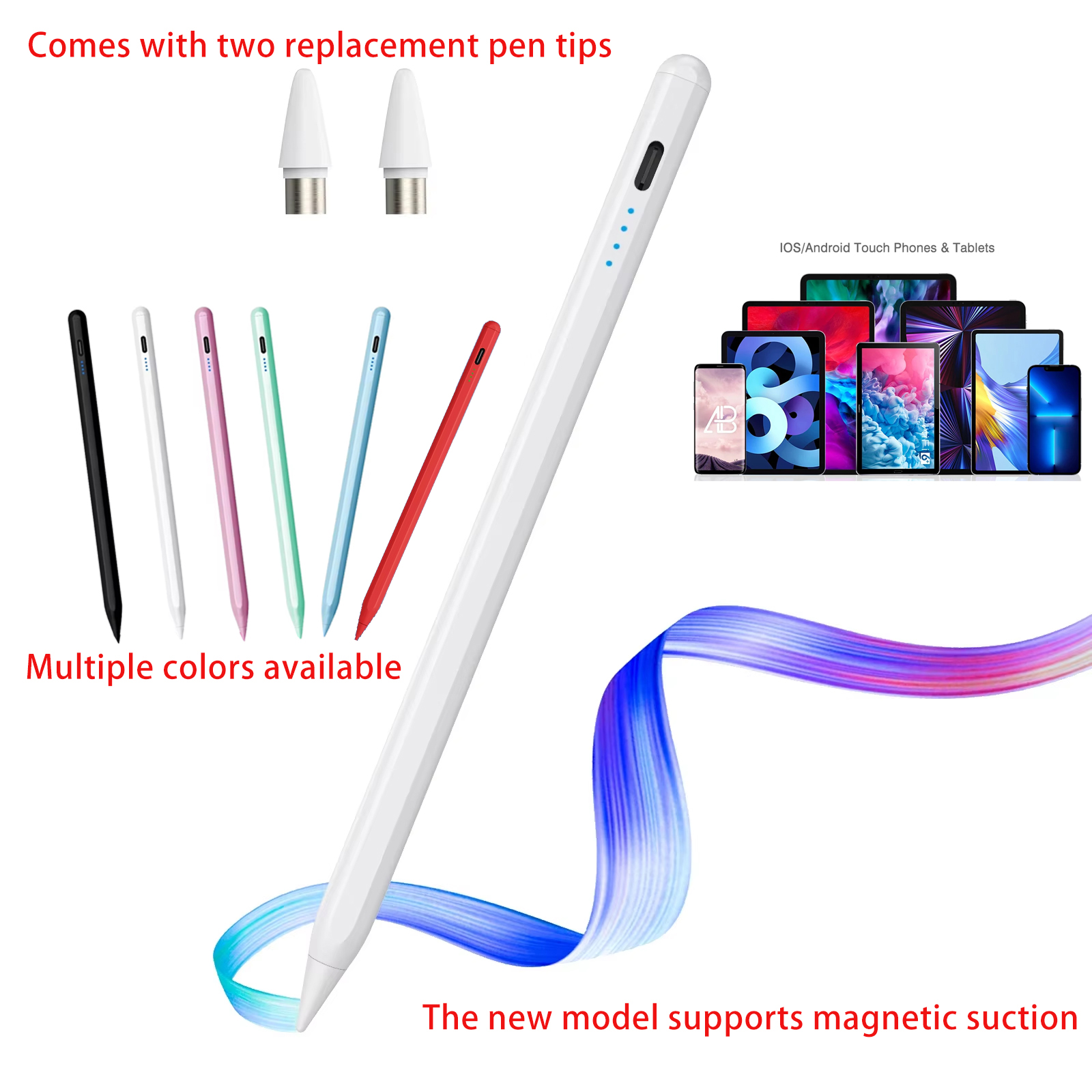 2026 Universal Stylus Pen For IOS Android Windows Tablet Phone Multicolor PEN Capacitive Stylus Painting And Writing Pencil