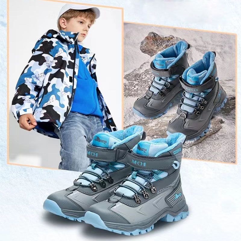 Wandelschoenen voor kinderen Outdoor Walking Climbing Sneaker Comfortabele sneeuwschoenen Antislip stalen gespzool voor jongens en meisjes