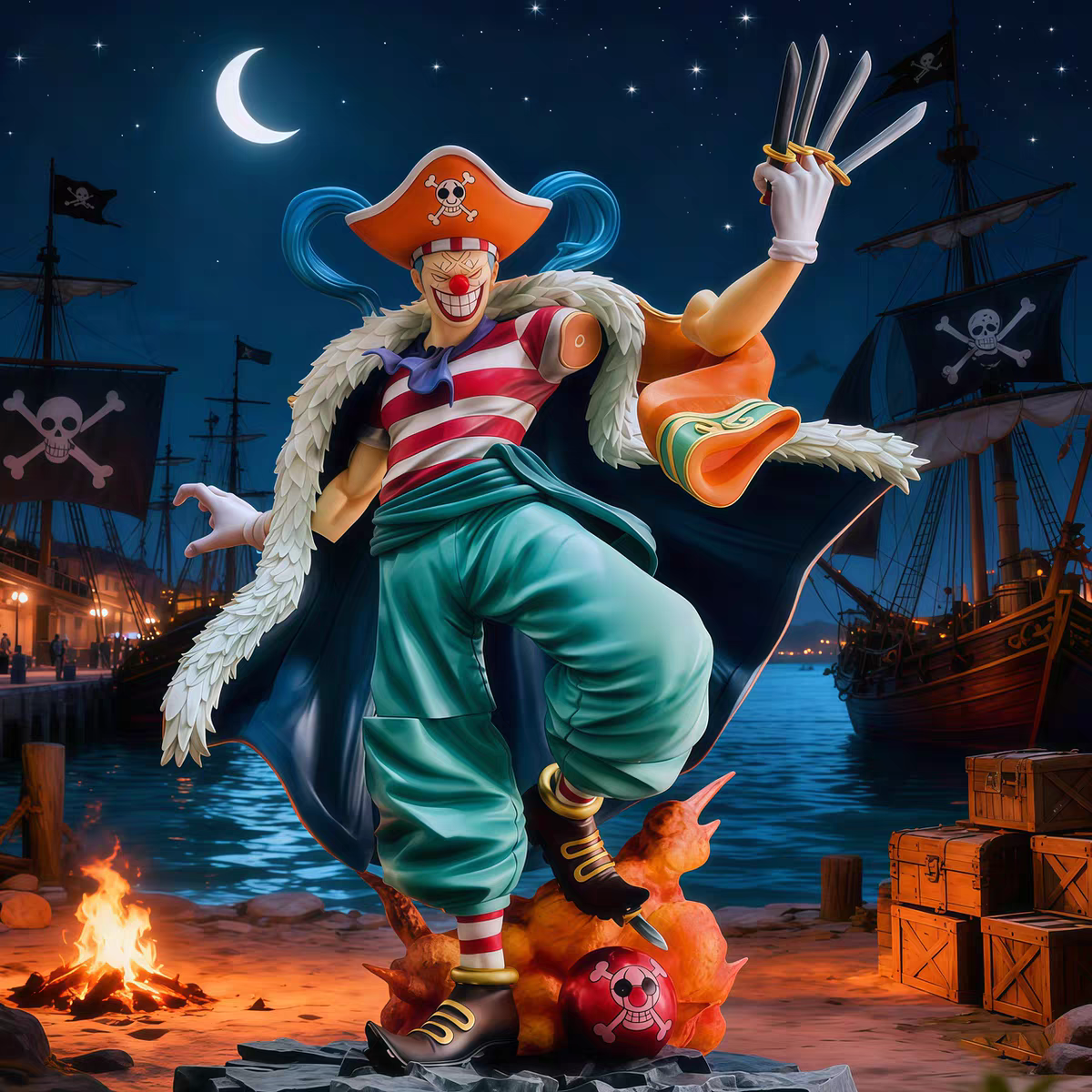 Фигурка Багги из аниме «Однажды в аниме» (One Piece), коллекционная модель, статуэтка, украшение для рабочего стола, игрушка, подарок