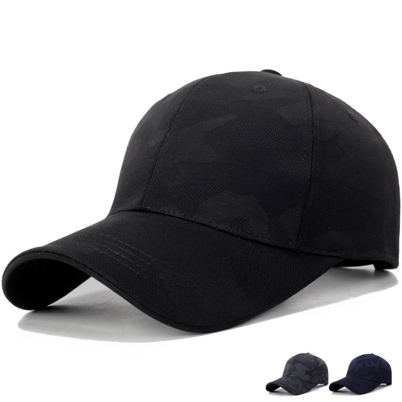 Topi Bisbol Kamuflase Sederhana Uniseks Topi Tabir Surya Kasual Luar Ruangan Musim Semi dan Musim Gugur yang Dapat Disesuaikan
