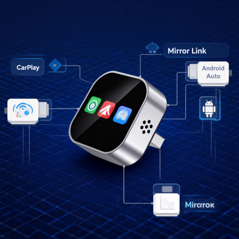 2026 4-in-1 CarPlay Wireless Adapter, Unterstützt Android Auto & Screen Mirroring, Plug & Play für Kabelgebundene CarPlay-Fahrzeuge