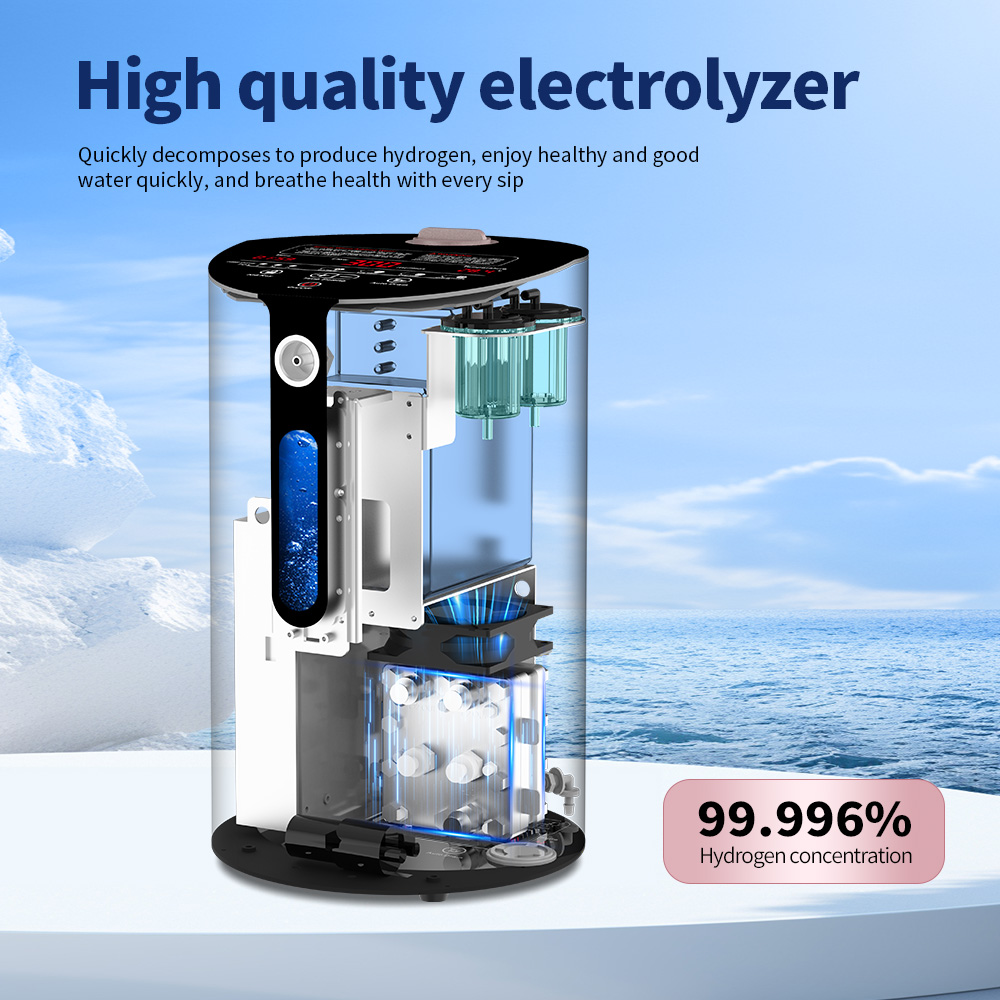 Machine d'inhalation d'hydrogène 200ml 300ml, générateur d'eau d'hydrogène, haute pureté H2, thérapie d'inhalateur moléculaire, soins à domicile, 99.99%