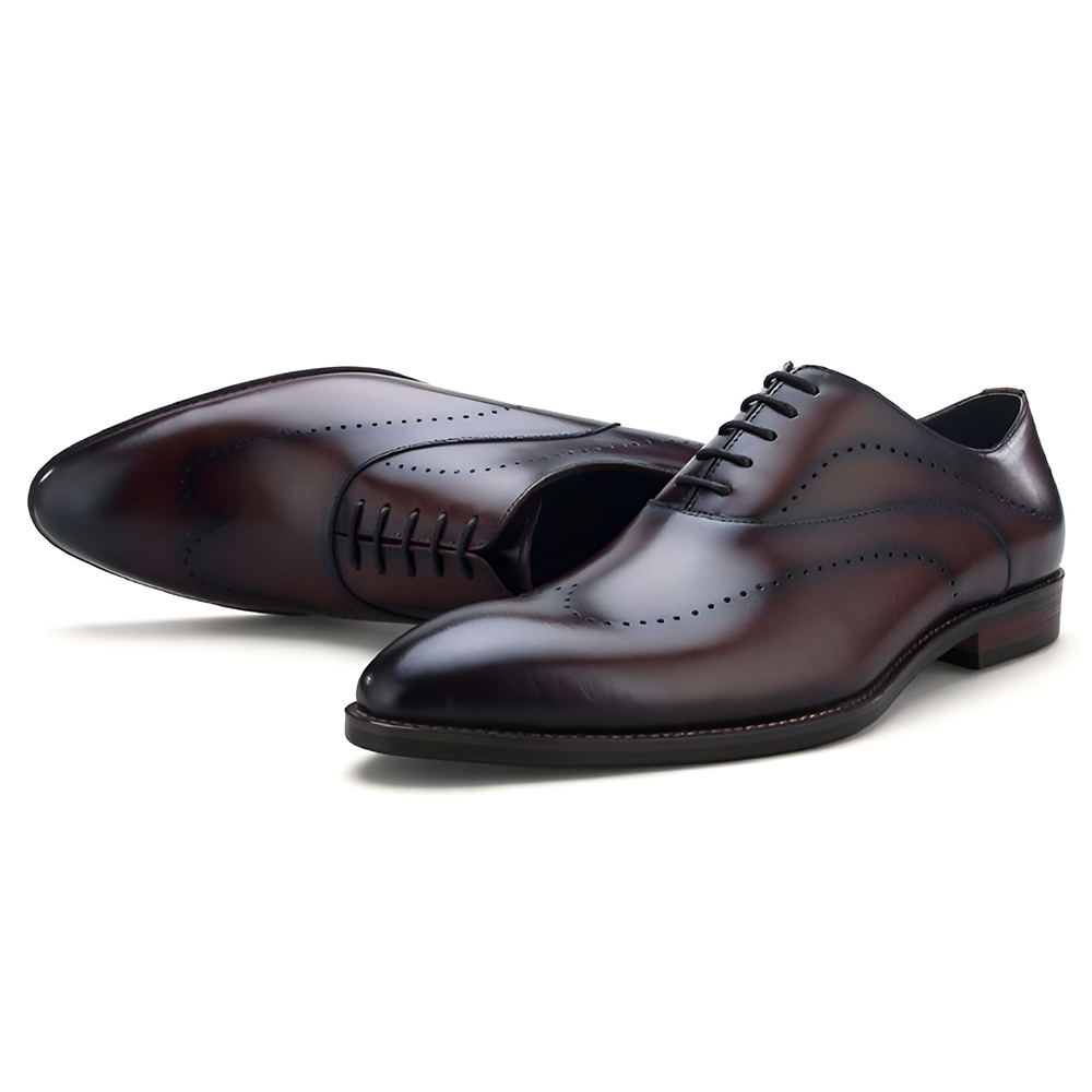 Vollnarbige Leder-Derby-Schuhe für Herren Täglicher Gebrauch Business Oxford Anzugschuhe