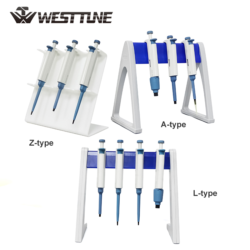 WESTTUNE support de pipette de laboratoire type L type A type Z support de pipette en plastique support de micropipette pour accrocher des micropipettes de laboratoire
