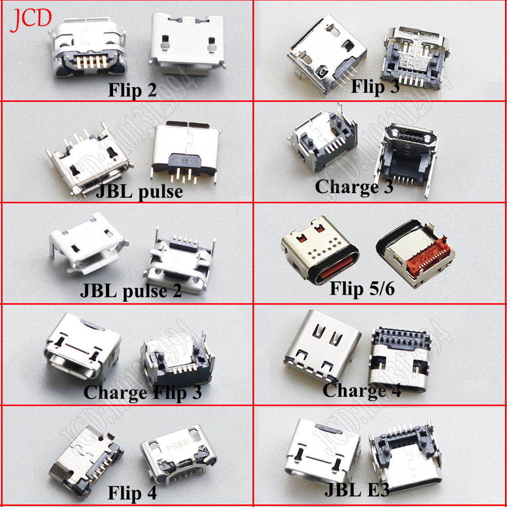 5 SZTUK Micro TYPE-C Port ładowania USB Zamiennik dla JBL E3 Charge3 Flip3 Flip5 Pulse 2 Głośnik Bluetooth Złącze USB Dock Jack