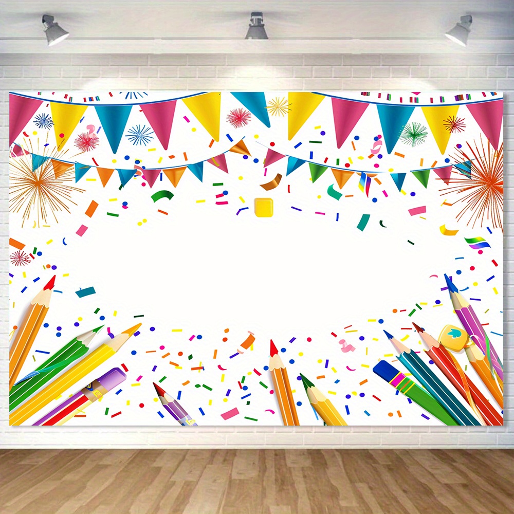 Welkom Bij Schoolbanner-Polyester Welkom Terug Bij Schoolfotopaviljoen Achtergrond-Eerste Dag Schooldecoratiebenodigdheden