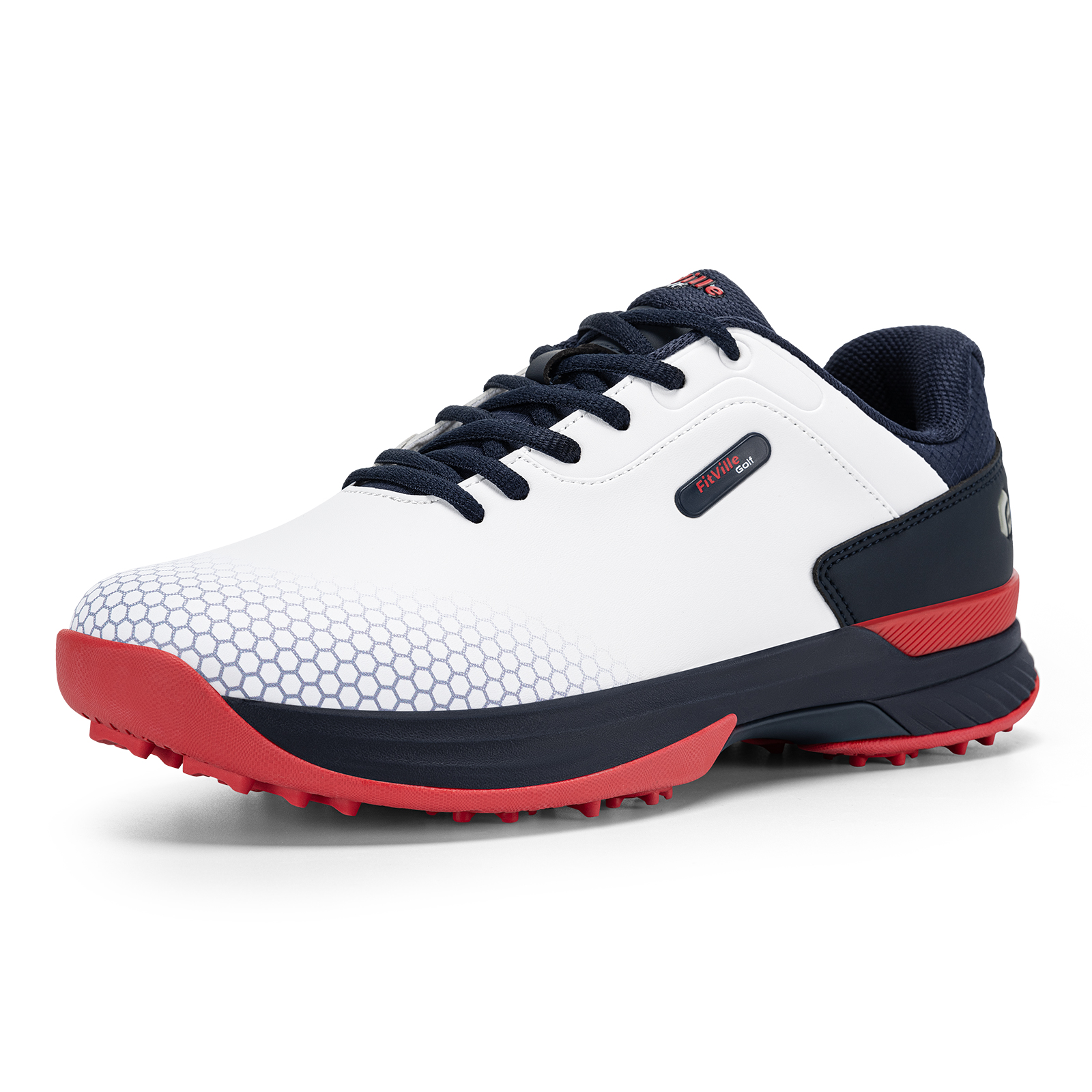 FitVille Golfschoenen voor heren Waterbestendig Brede golfsneakers Sportschoenen voor heren met ondersteuning van de voetboog Verlichting van voetpijn Antislip
