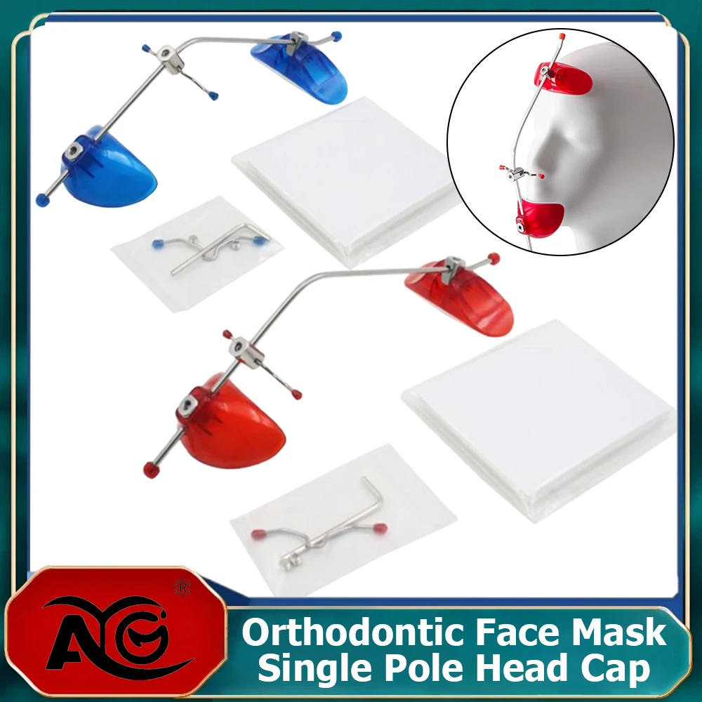 AG Dental Kieferorthopädische Vorwärtsziehende Kopfhalterung Gesichtsmaske mit Einzelhebel Einstellbar zur Unterbeißkorrektur Zahnarztwerkzeuge