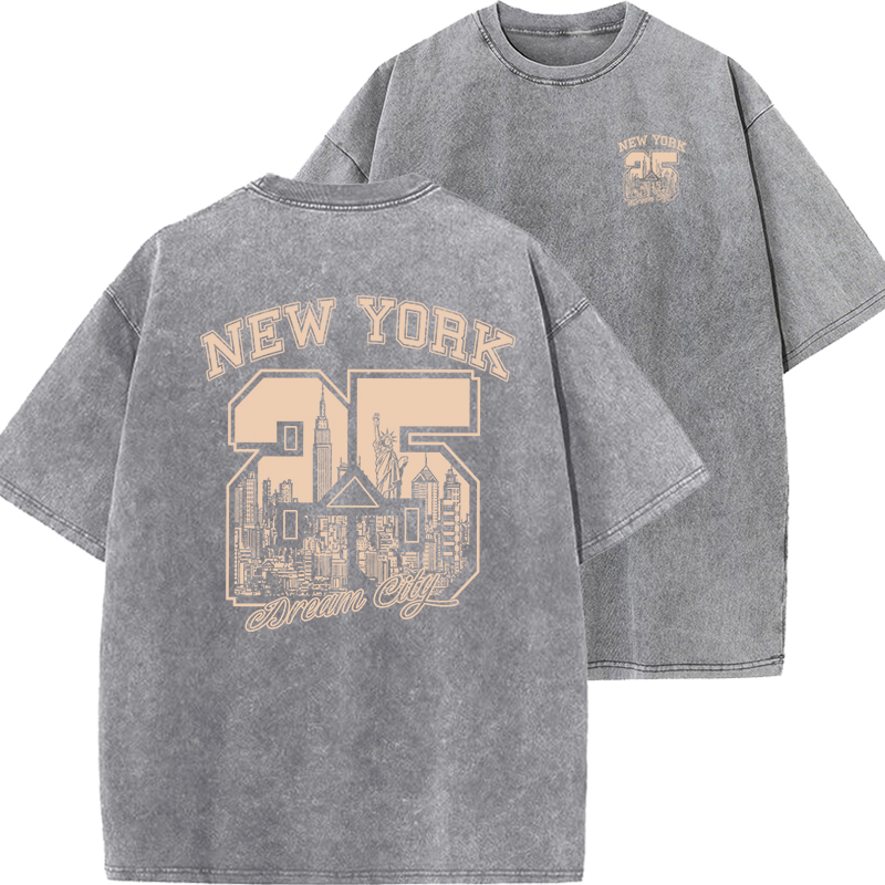 New York City ตลกพิมพ์ผู้หญิง T เสื้อฤดูร้อน Vintage ล้างผ้าฝ้าย Breathable Tee เสื้อแฟชั่น Casual Home Tshirt