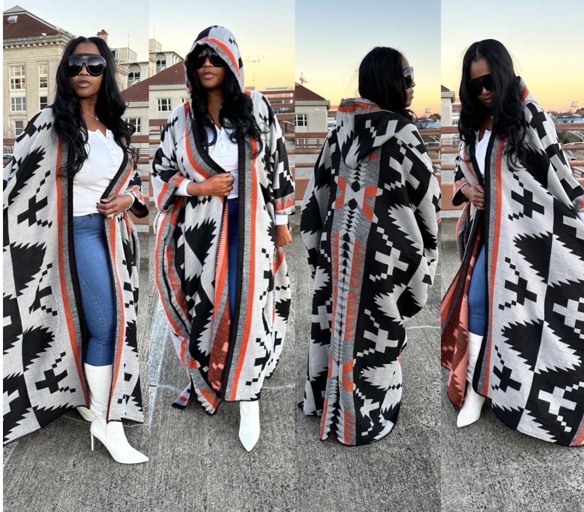 Cardigans Longs et Chauds Imprimés pour Femme Africaine, Kimonos avec Capuchons, Grande Taille, Ouvert Devant, Nouvelle Collection