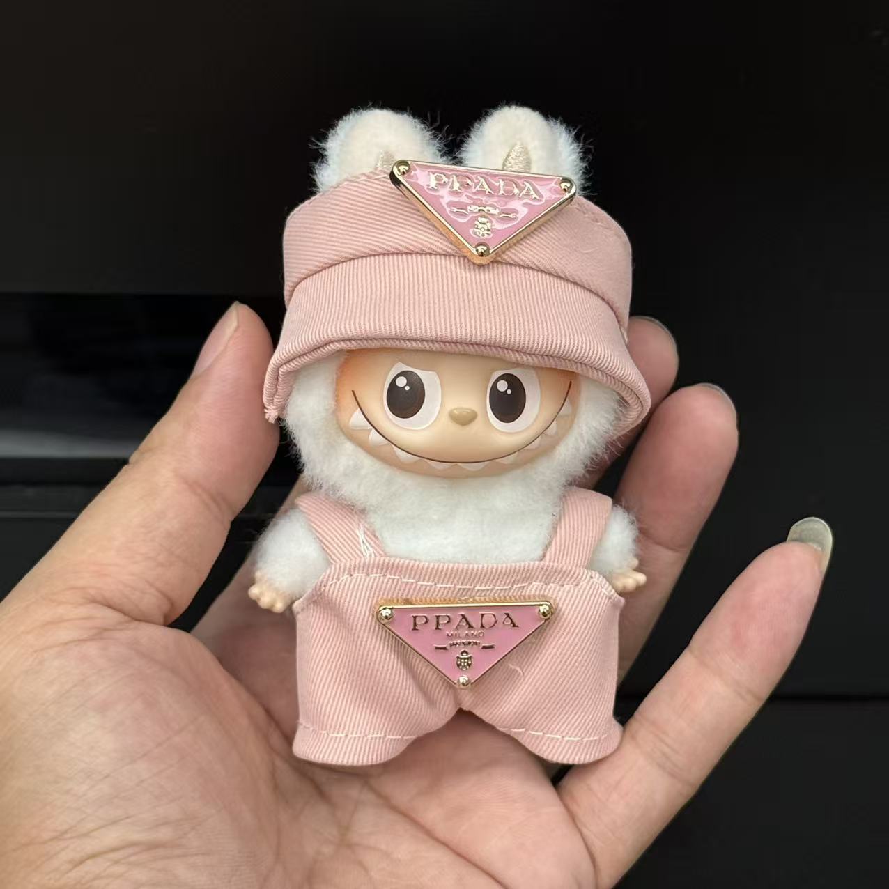 Розовая роскошная одежда для Mini Labubu V4, корейский классический стиль, комплект маленького платья, модная одежда, наряд для Mini Labubu V4, куклы, подарок