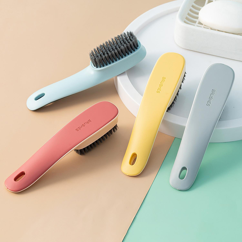 Home-use Long-handled Shoe Brush Multi-functional Cleaning Brush Laundry Bathrooms Hard Floors Plastic Handle Shoes Brush