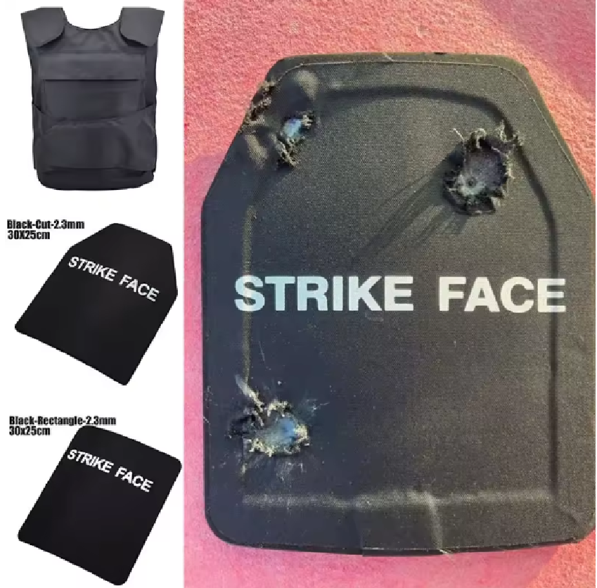 Niveau NIJ IIIA 10 "x 12" Anti-balle Anti-coups de couteau plaque d'acier Composite pour gilet de sécurité tactique panneau d'armure balistique