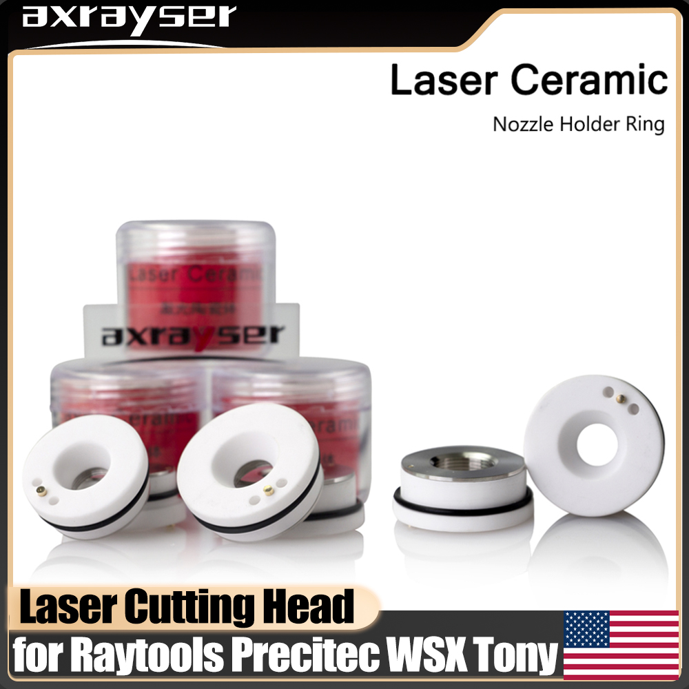Laser Ceramic Ring For Fiber Cutting Machine D28 32mm Nozzle Holder OEM Precitec-KTXB Raytools-3D WSX-Mini TONY Bodor HANS Head