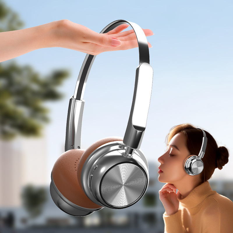 Nouveau modèle de casque Bluetooth renforcé en métal 5.4, style classique, bandeau CR-20, autonomie ultra-longue