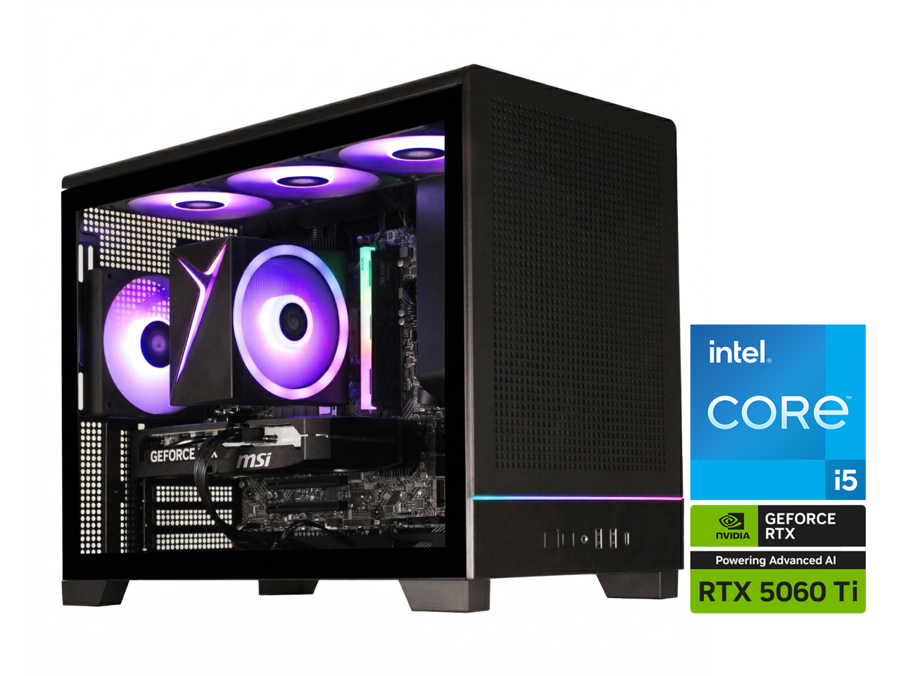 STORMCRAFT Gaming PC VIPER INTEL Core i5- 14400F NVIDIA GeForce RTX 5060 Ti- 8GB 1TB SSD 16GB DDR4 3200MHz RGB Windows 11 Home -  VI1440FBB-56TN1