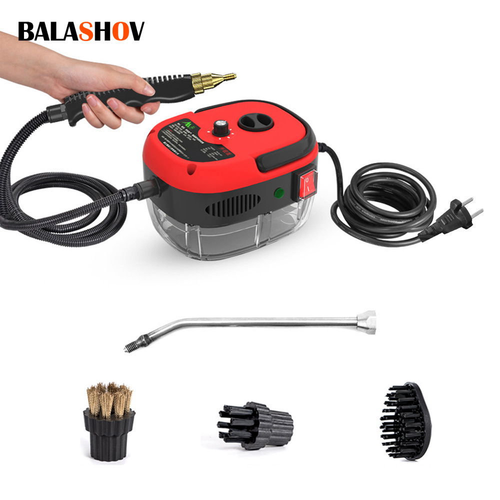 Handdampfreiniger, Hochtemperatur-Druckdampfreinigungsmaschine mit Bürstenköpfen für Küchenmöbel, Badezimmer, Auto