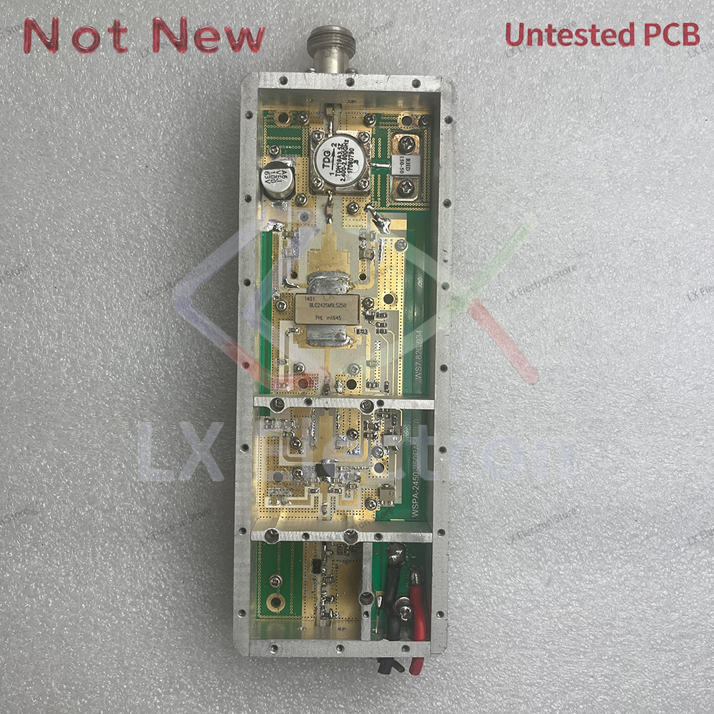 Moduł wzmacniacza RF 220W BLC2425M9LS250, wzmacniacz dwustopniowy 2.4-2.5GHz, 28-32V DC, wejście 10-50mW, wstępnie dopasowana płytka DIY.