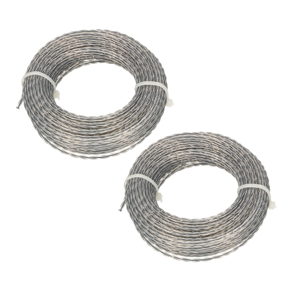 2 Juegos de Hilo Reforzado para Desbrozadora 2.0-4.0mm X10m (20m) Bobina de Hilo para Cortacésped de Jardín