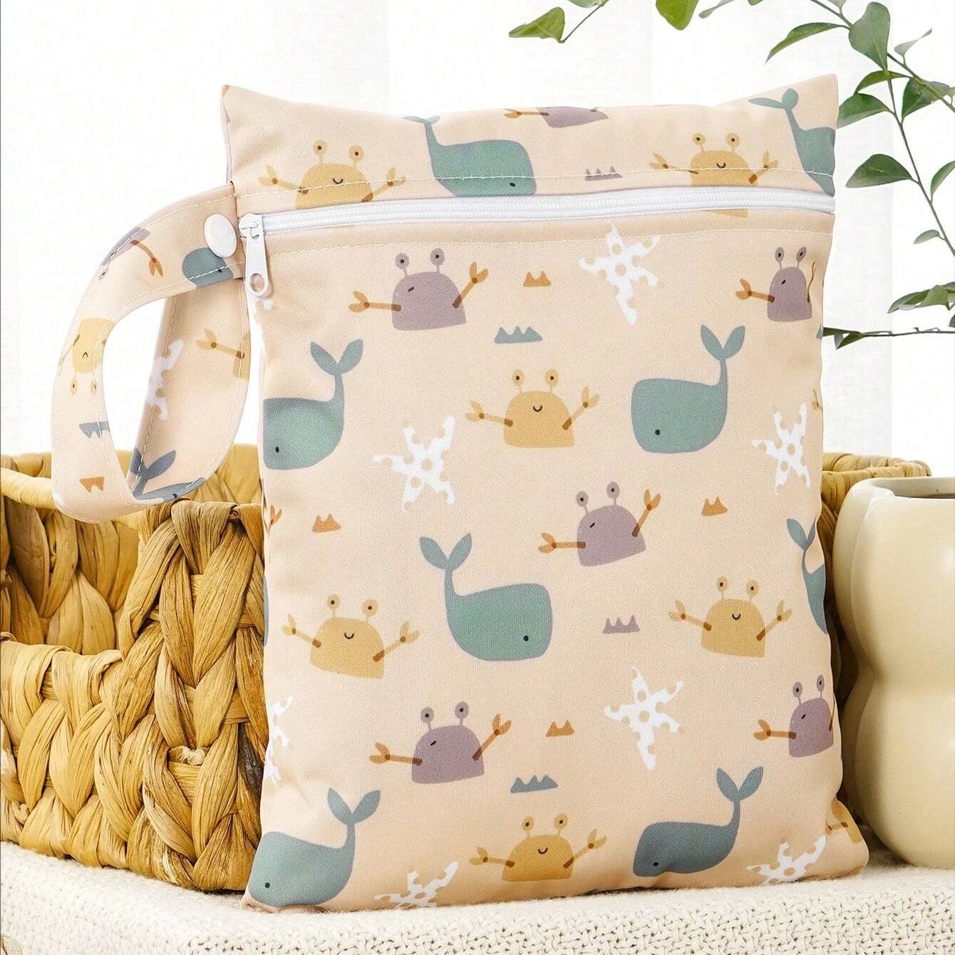Elinfant Small Design Przenośna torba na pieluchy, 18X25cm Torba do przechowywania podpasek, kosmetyczka do makijażu