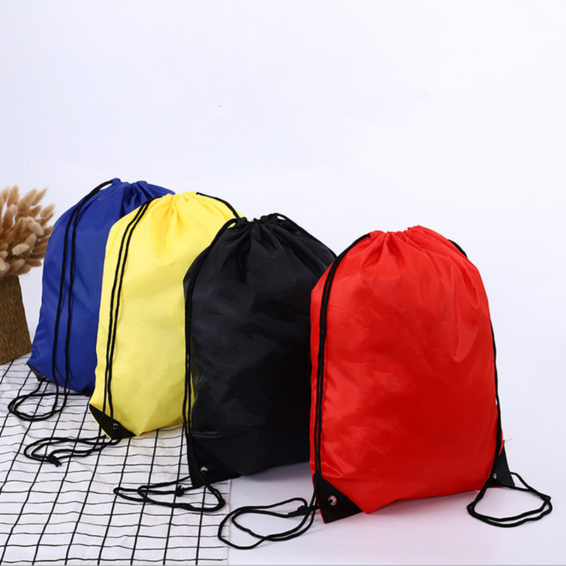 Mochila de montar para gimnasio, bolsa para zapatos con cordón, mochilas para ropa, impermeable, cinturón grueso con cordón, bolsa deportiva portátil de Color nailon