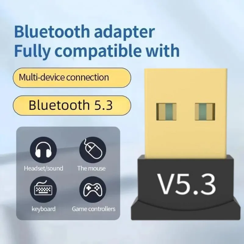 อะแดปเตอร์บลูทูธ USB อะแดปเตอร์บลูทูธไร้สาย 5.3/5.1/5.0 สําหรับแล็ปท็อปพีซีลําโพงไร้สายเครื่องรับเสียงเครื่องส่งสัญญาณ USB