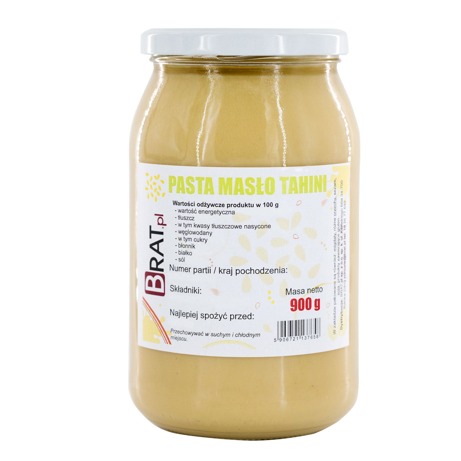 Pasta sezamowa tahini 900g